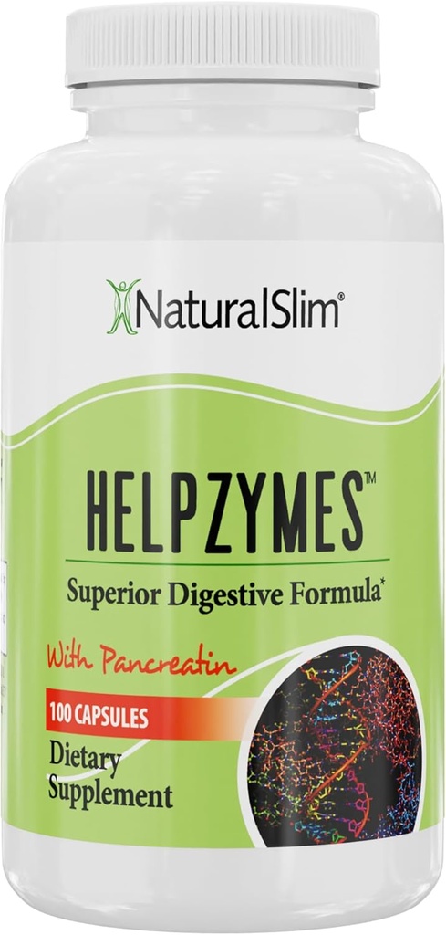 Kadınlar ve Erkekler için Doğal Enzymes - Digestion, Gut Health, Gas Bloating Relief with Bromelain, Ox Bile, Pancreatin. Betaine HCL - 100 Capsules Solo