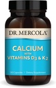 Dr. Mercoladis Vitamins D3 & K2 - Kemik ve Kalp Sağlığı * - Vitamin D3 & K2 - Yumurta kabuğu-Derived - Non-GMO, Gluten-Free & Soy Free - 90 Capsules (90 hizmet)