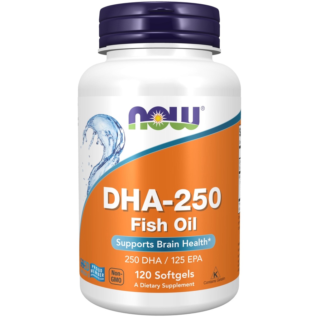 Şimdi Gıdalar Tamamlıyor, DHA-250 ile 125 EPA, Moleküler olarak Depres, Supports Brain Health*, 120 Softgels