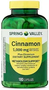 Genric Spring Valley Cinnamon Plus Chromium, 1.000 mg, 180 Kont Capsules - General Wellness & + Style Dri Store