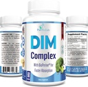 Συμπλήρωμα DIM – 150mg DIM (διινδολυλομεθάνιο), Μπρόκολο, Ασβέστιο D-Glucarate & Bioperine - Ισορροπία ορμονών για άνδρες & γυναίκες, οιστρογόνα, Εμμηνόπαυση - 60 κάψουλες