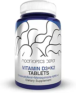 Nootropics Depot Vitamin D3 + K2 με δισκία βιταμίνης C 
