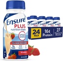 Plus Strawberry Beslenme Shake | Meal Change Shake | içmeye Hazır | 16g protein ve 27 Vitamin ve Mineraller | 8 fl oz - 24 Pack