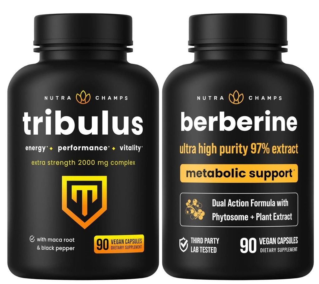 NutraChamps Complete Vitality & Metabolic Health: Tribulus & Berberine Duo