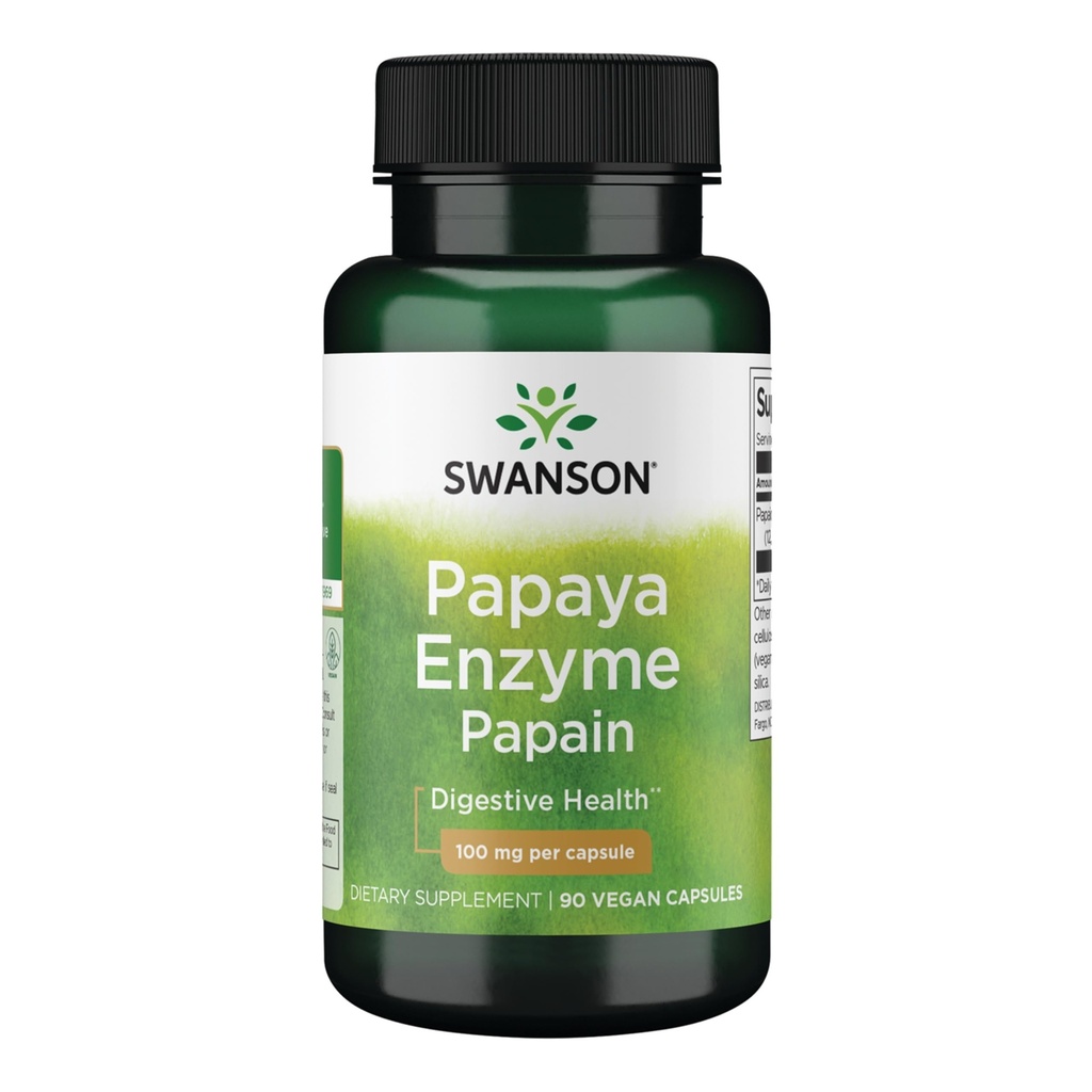 Swanson Papain Papaya Enzyme 100 Milligram 90 Veg Capsules