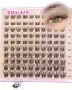 Short Lash Clusters 8-14mm Natural Eyelash Clusters Invisible Clear Band Cluster Eyelash Extensions Silk Mink Wispy Individual Lashes Pestañas Postizas Naturales DIY Daily Lash Extension Soft Black