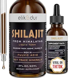 Shilajit Machinery Organic Liquid Supplement, Shilajit Himalaya Organik, Shilajit Liquid Drop, Shilajit Drop Contain 85 Trace Minerals, Alternatif To Wear & Capsules, 60 ml