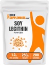 BulkSupplements.com σκόνη λεκιθίνης σόγιας - συμπλήρωμα λεκιθίνης, συμπλήρωμα διατροφής, βαθμός διατροφής - Χωρίς γλουτένη, 1,2g ανά υπηρεσία, 250g (8,8 oz) (πακέτο του 1)
