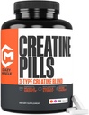 Çılgın Kas Tinatine Pills, 5g 3X Puretine Monohidrat, Pre Workout Bulk Muscle Mass Winer, High Abxia Easy to Take ThreeAtine 3 Type Best Performance for Lean growth, 90 Tabletler