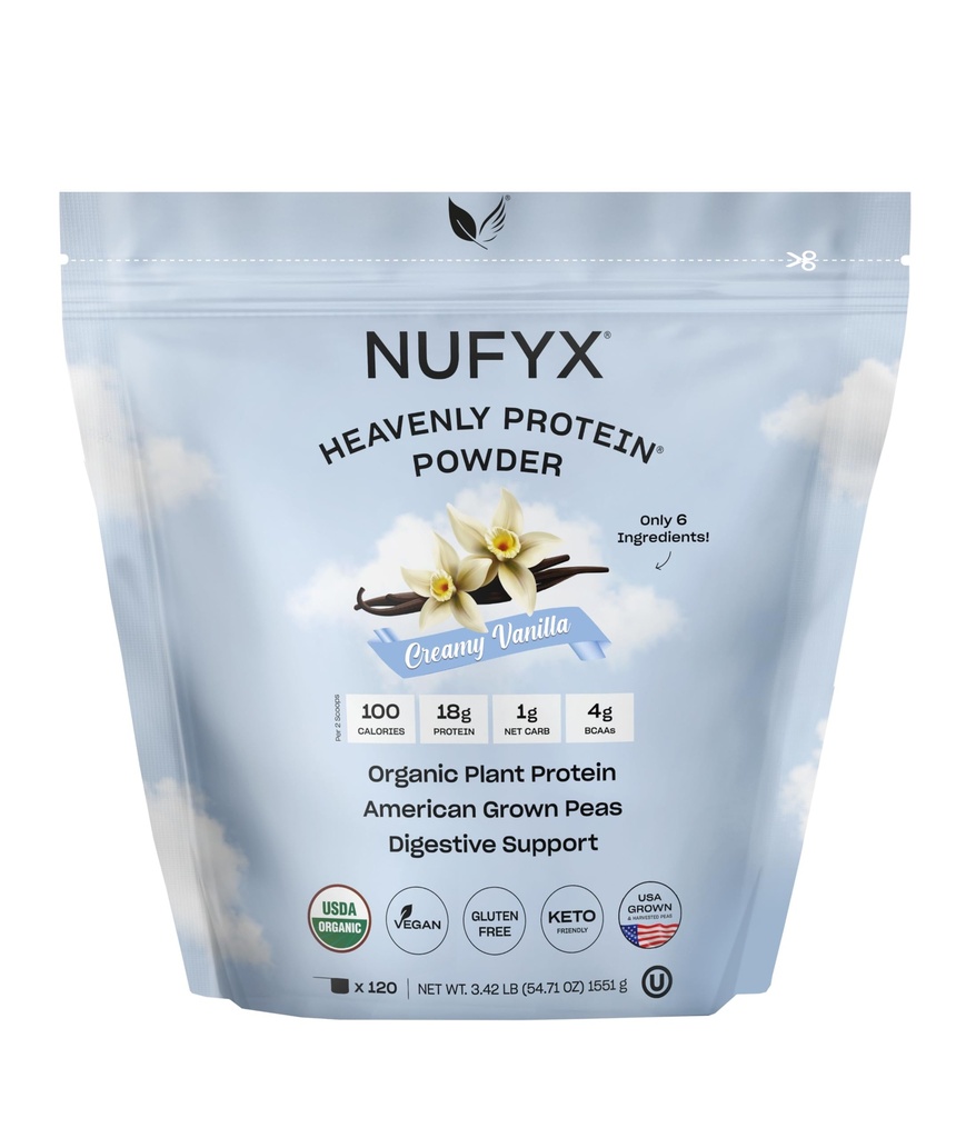 NUFYX Heavenly Protein Powder (Creamy Vanilla, 120 Scoops)