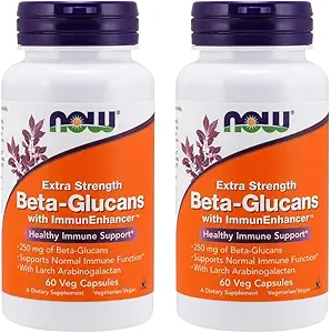 Beta-Glucans with ImmunEnhanceDa„¢ 60 VegiCaps (Pack of 2)