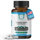 Calmer Mind Nootropic Ashwagandha, GABA, L-Theanine, Magnesium & Melatonin - Supports Focus, Productivity, Creativity & Cognitive Function - Calmness & Mood Support - 60 Vegetable Capsules