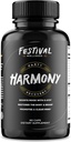Harmony: Festival Recovery | Post-Festival, Rave, and Party Recovery Supplement | 5-HTP + Mood Boost, Replenishes B-Vitamins & Electrolytes, Clear Minds