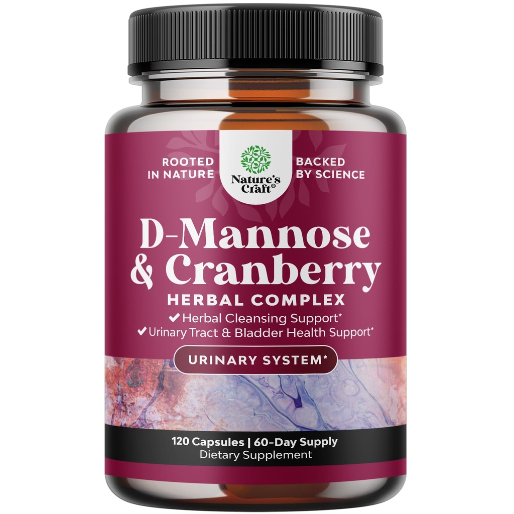 D Mannose με Cranberry συμπλήρωμα - Poent D Mannose 1000mg κάψουλες για την άμυνα των νεφρών Υποστήριξη & Καθαριότητα και ούρα Φυλλαδική υγεία για γυναίκες & άνδρες - Συμπλήρωμα για την υγεία της ουροδόχου κύστης για ενήλικες - 120 Count