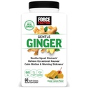FORCE FACTOR Gentle Ginger Chews for Nausea Relief, Motion Hastaness ve Sabah Hastalığı, Ginger Supplement with Vitamin B6 for Digestive Support, Non-GMO, Honey-Lemon Ginger Flavor, 60 Soft Chews