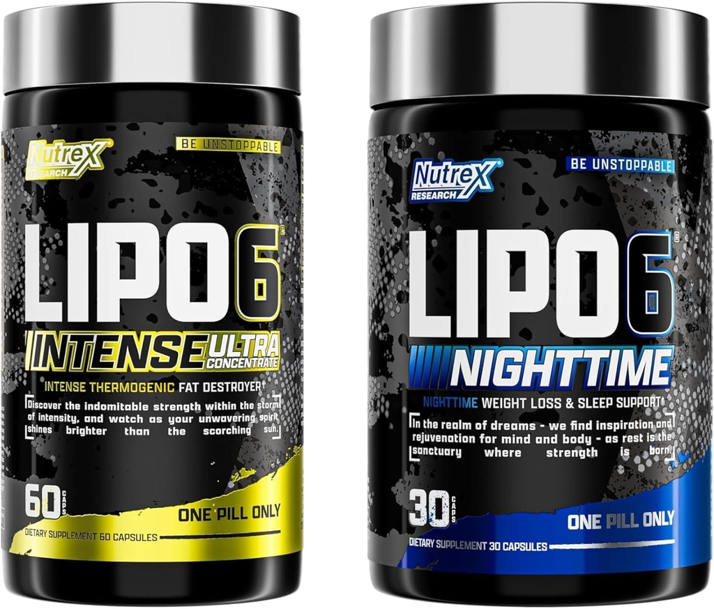 Nutrex Research Lipo 6 Intense and Nighttime AM/PM Log