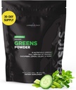 Livingood Daily Basic Greens Powder, Super Greens Drink Mix με Spirulina, Broccoli, Kale, Σιτάρι Grass & Chlorella, Βιολογικό φυτικό μείγμα, Vegan, Χωρίς γλουτένη, Μη ΓΤΟ, 30 Υπηρεσίες