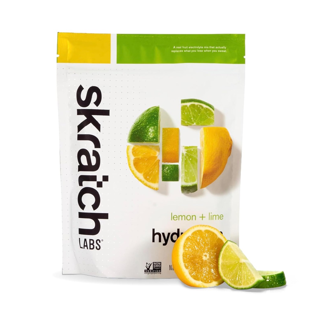 Skratch Labs Hydration Toz | Sport Drink Mix | Electrolytes Toz Egzersiz, Endurance ve Performans | Limon + Lime | 20 Hizmet | Non-GMO, Vegan, Kosher