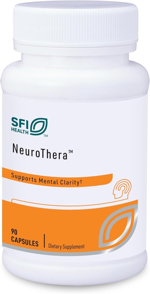 Klaire Labs SFI Health Neurothera - Supports Mental Clarity with Phosphatidylserine, Choline & Ginkgo, Cognitive Support Blend with No Dairy or Artificial Preservatives (90 Capsules)