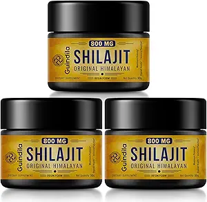 800 mg Shilajit Supplement-Shilajit Pure Himalaya Organik Shilajit Machinery with maximum Potency,Originy from Himalayan with 85+Trace Minerals & Fulvic Acid for Focus & Energy,Immunity,3 Packs
