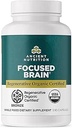 Ancient Nutrition Regenerative Organic Certified Focused Brain Capsules, Made with Ginkgo Leaf, Lion's Mane to Help Reduce Stress, Gluten Free, Paleo and Keto Friendly, 90 Count