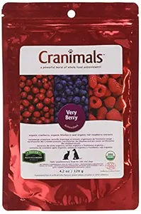 Cranimals Very Berry Antioksi Superfood Berry Köpekler ve Kediler için Toz - Kraberries, Raspberries ve Blueberries, 120 g / 4.2 Oz Bag