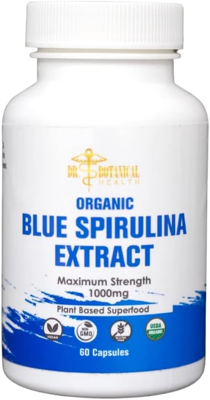 Blue Spirulina Capsules - Organik - 1000 mg - 60 Capsules