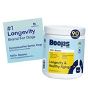 NAD+ Precursor & Senior Dog Supplement - 90 Soft Chews - NMN Alternative for Longevity & Healthy Aging - Nicotinamide Riboside, Resveratrol, Quercetin - Filet Mignon Steak Flavor