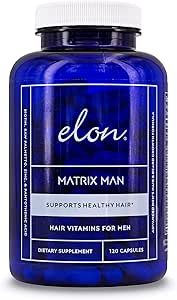 Elon Matrix Man - 60 Günlük Supply - Saç Büyüme Vitaminleri Erkekler için - Saw Palmetto & Biotin Gelişmiş Formula Vitaminleri - Sağlıklı Ayılı Büyümeyi Teşvik - (120 Capsules)