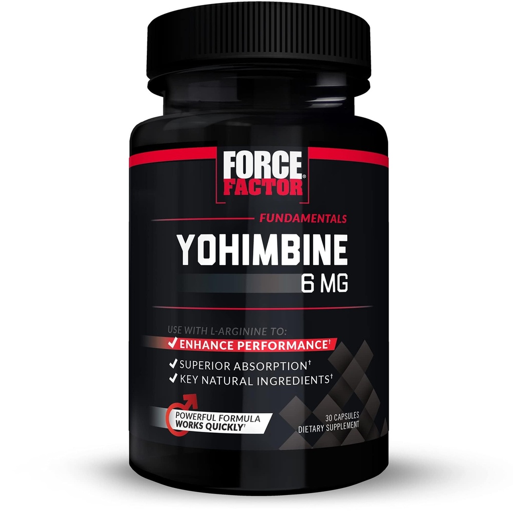 Erkekler için Kuvvet Faktörü Yohimbine Supplement, Yohimbe Bark Ekstra Abpsiyon ile İyi Performans, 6 mg Yohimbine Bark Pills with Key Natural Materialss, Works Fast, 30 Capsules