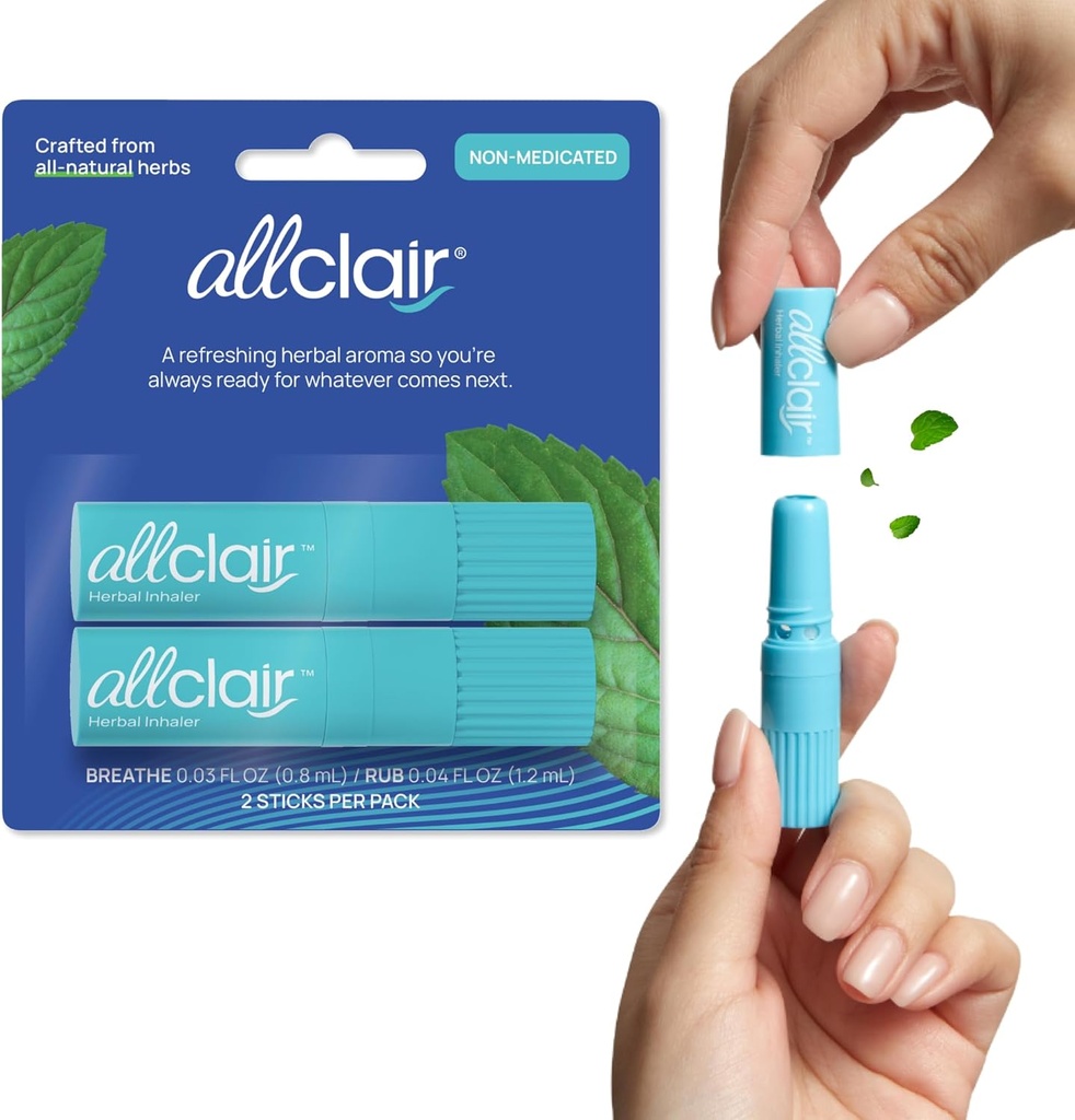 Nausea Relief Inhaler - Hareket Hastalığı, Sabah Hastalığı, İlaçlar, Stres - Hızlı, Doğal, Uyuşturucu Özgür, Sigara içilmeyen Seyahat Temeli - 2 Inhalers Paket