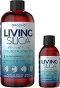 Orgono Living Silica Kit | Mineral Tabanlı Kolajn ATM Sıvı ve Yoğun Merdivenler (Seyahat Boyut) | Vegan | Ortak ve Bone Health, Collagen & Elastin Production, Glowing Skin.