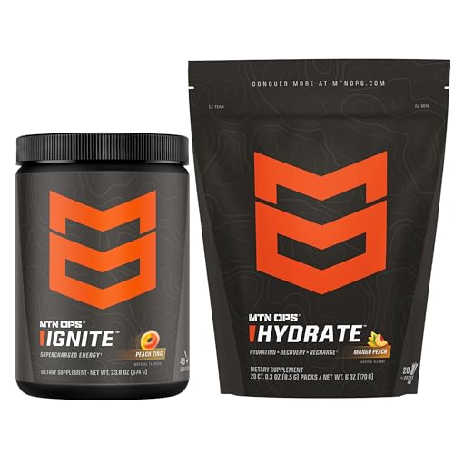 MTN OPS Ignite Peach Zing + Hydrate Mango Peach Bundle