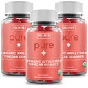 WellPath Pure Organic Apple Cider Vinegar Gummies from The Mother (3 Pack) - Gut Health | Vegan, Non-GMO, 180 Ct
