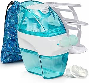 Navage Deluxe Bundle Nasal Arrigation System - Αλάτι Nasal Rinse Kit με 1 Μύτη Καθαριστικό, 30 Αλάτι Pods, Paisley Τσάντα Ταξιδιών και 1 Countertop Caddy