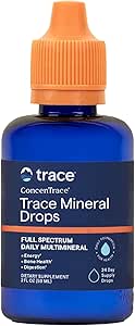 Trace Minerals ConcenTrace Trace Mineralleri - Bone & Joint Support için sıvı Supplement - Aids Hydration & Electrolyte Restoration - Unflavored, 2 fl oz (24 hizmet)