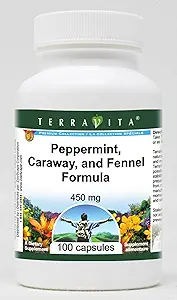Peppermint, Caraway ve Fennel Formula - 450 mg (100 Capsules, ZIN: 517187)
