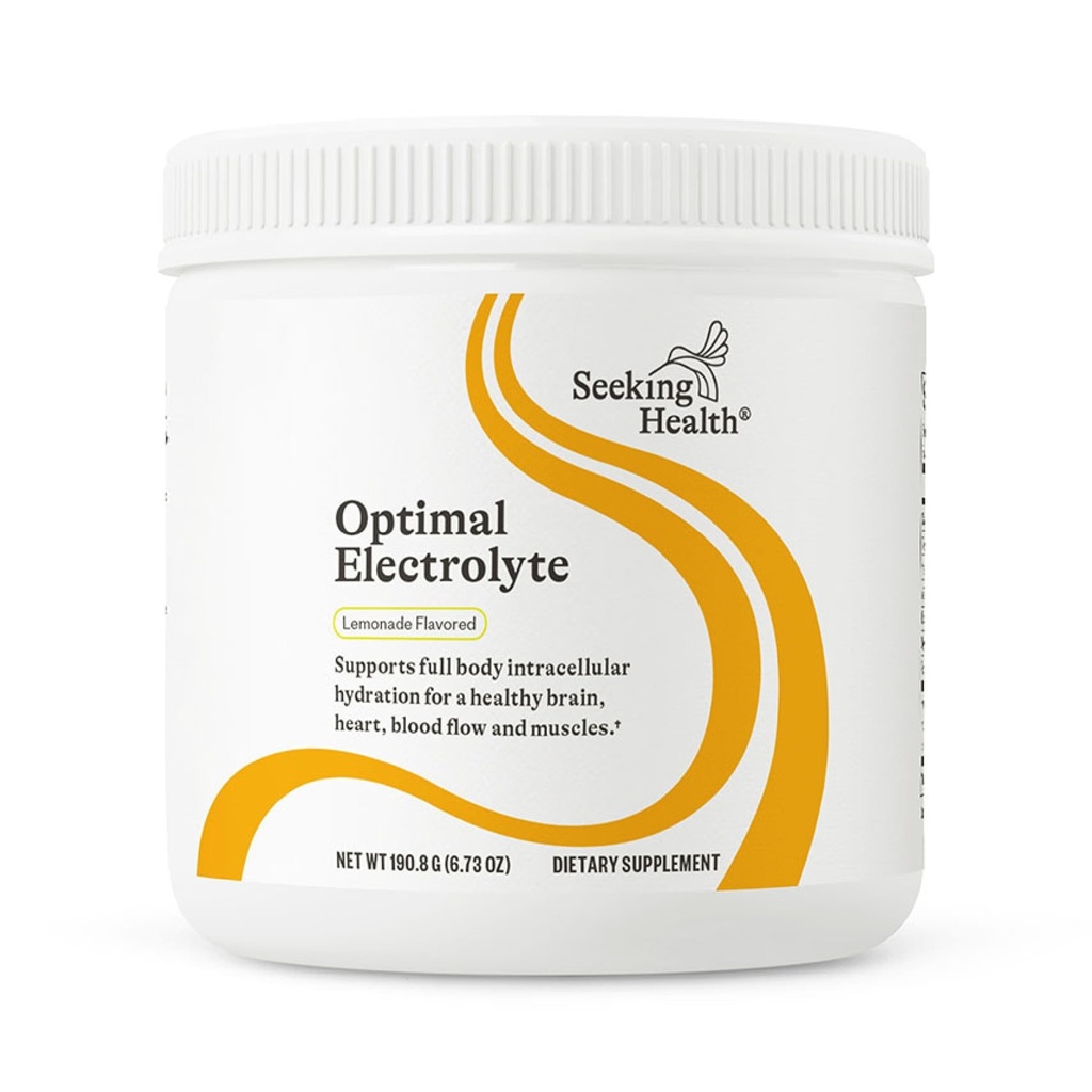 Seeking Health Optimal Electrolyte - with Magnesium, Sodium, & Potassium for Electrolyte Support - Natural Lemonade Flavor, 30 Servings