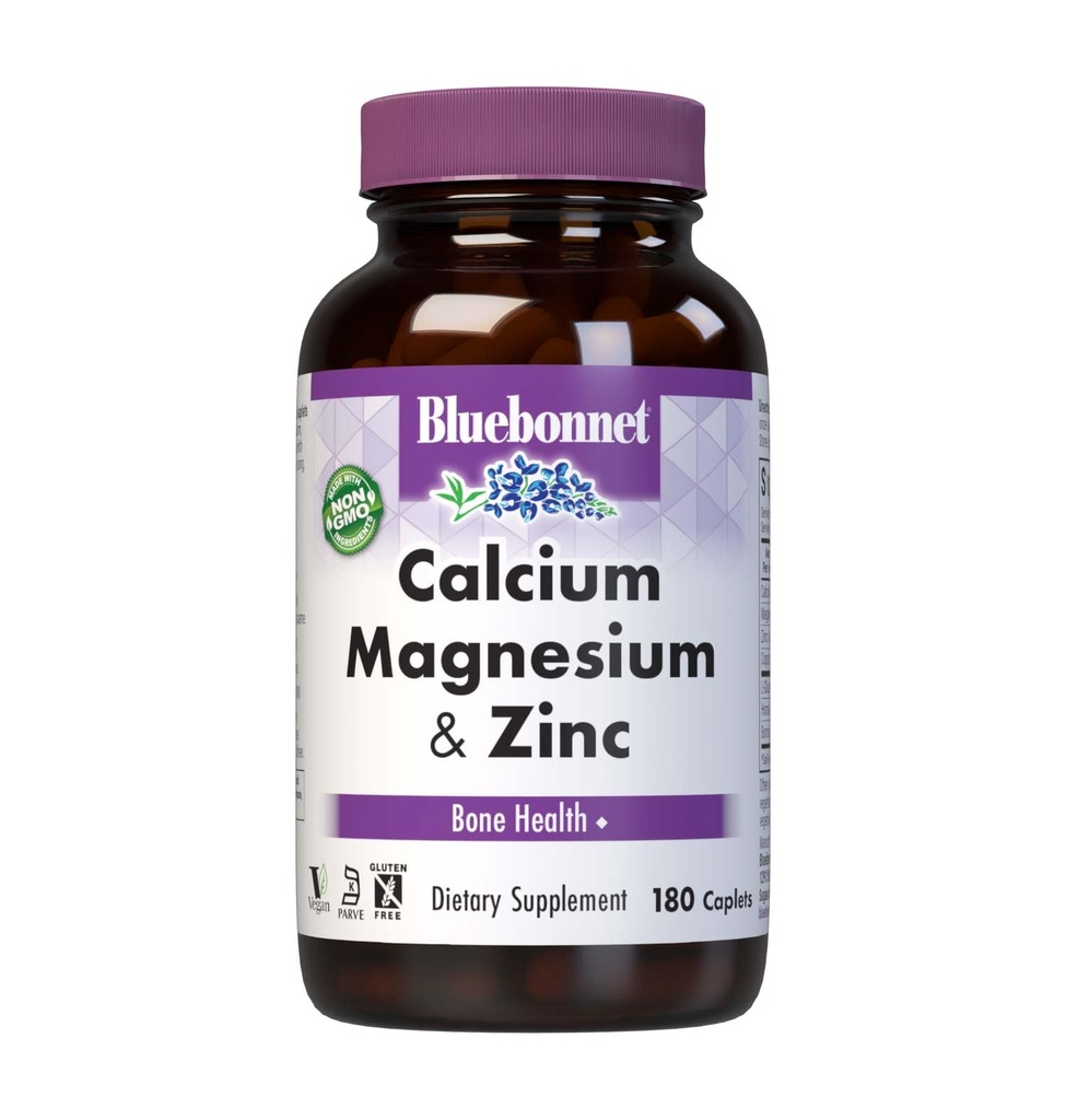 BlueBonnetelli Magnezyum çinko Caplets, 180 Count