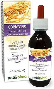 Naturalma Cordyceps (Cordyceps sinensis) Fungus ή Mushroom Αλκοόλ-ελεύθερο Βάμμα - 4 fl oz Liquid Extract in Drops - φυτικό συμπλήρωμα - Vegan