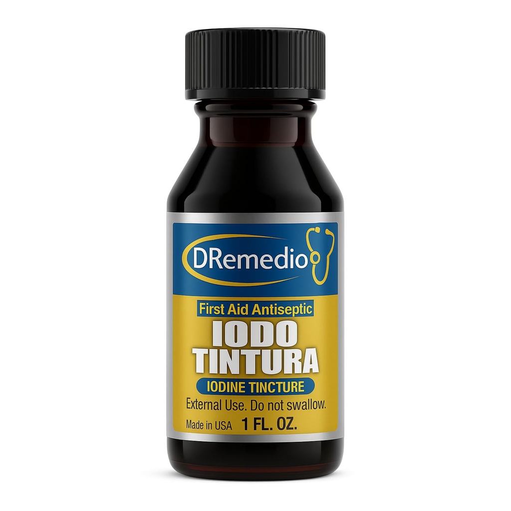 Iodo Tintura (Iodine Tincture) First Aid Antiseptic, 1 fl oz (29 ml) [Pack of 1]