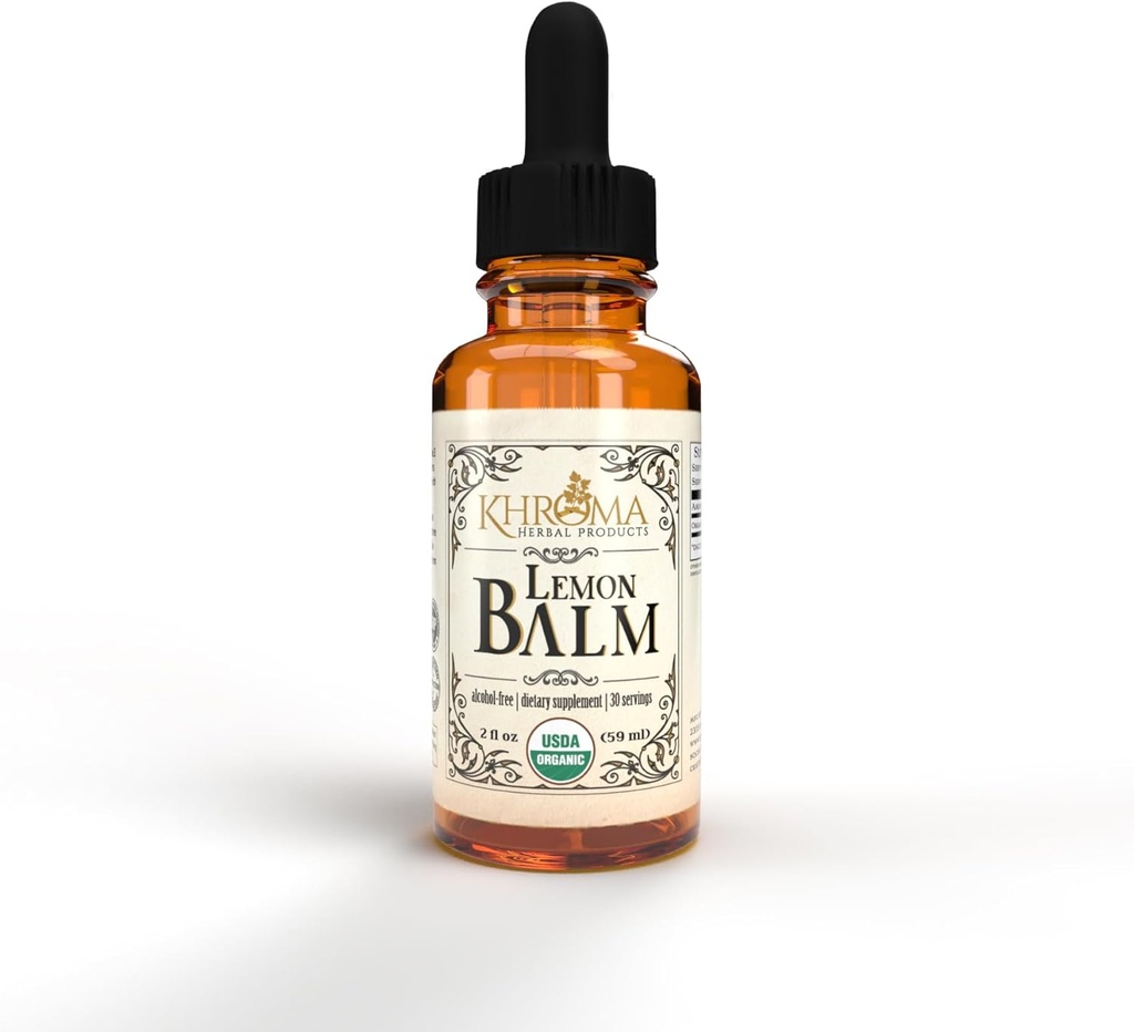 Khroma Herbal Products Organic Lemon Balm 30 Μερίδες - 800 MG ανά υπηρεσία - 2 OZ OZ Liquid - Melissa Officinalis