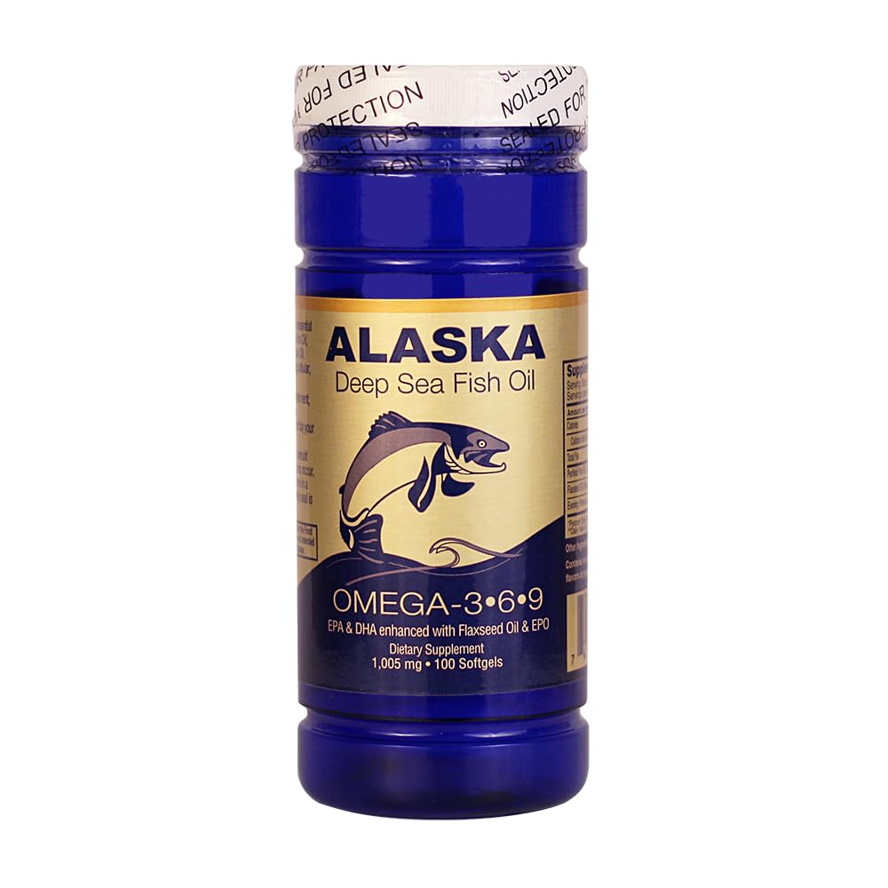 Alaska Deep Sea Fish Oil, Omega 3,6,9 1000 Mg 100 Softgels Tarafından NCB