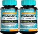 YeniRhythm Probiyotiks 120 Milyar CFU 36 Strains, 3-in-1 Probiyotiks for Digestive Health & Immune Support with Prebiyotiks & Enzymes, Probiyotikos for Women & Men, Vegan Targeted release Supplement, 60ct