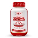 KEN High Potency Liposomal Glutathione with MCT Oil, Antioxidant for Cell Protection, Immune & Liver Support, 2400 mg Blend with Vitamin C & E for Energy & Skin, Non-GMO 120 Halal Bovine Softgels