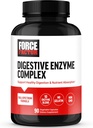 FORCE FACTOR Digestive Enzymes Kompleksi Digestive Health, Gut Health ve Erkekler için Bloating Relief, Full-Spectrum 10 Digestive Enzymes, Non-GMO, 90 Capsules