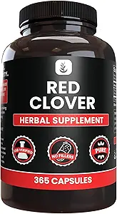 PURE ORIGINAL INGREDIENTS Red Clover (365 Capsules) Magnezyum Or Rice Fillers, Always Pure, Lab TY