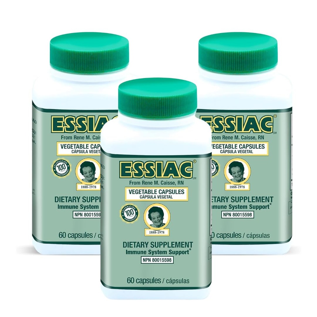 Essiac Tea All-Natural Herbal Extract Capsules – 60 Capsules | Powerful Antioxidant Blend to Help Promote Overall Health & Well-Being | Original Formula Since 1922 (Pack of 3)