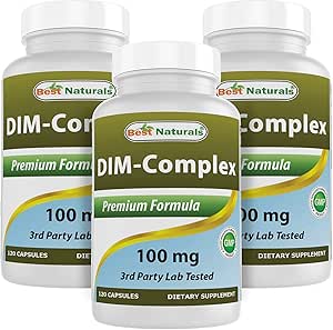 En İyi Doğallar DIM Kompleksi 100 mg 120 Capsules (120 Count (Pack of 3))