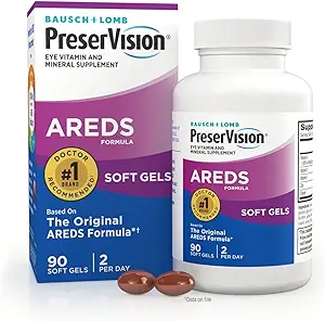 PreserVision AREDS Eye Vitamins, Multivitamin with Copper, Vitamin A, C & E, Zinc Supplements, 90 Softgels